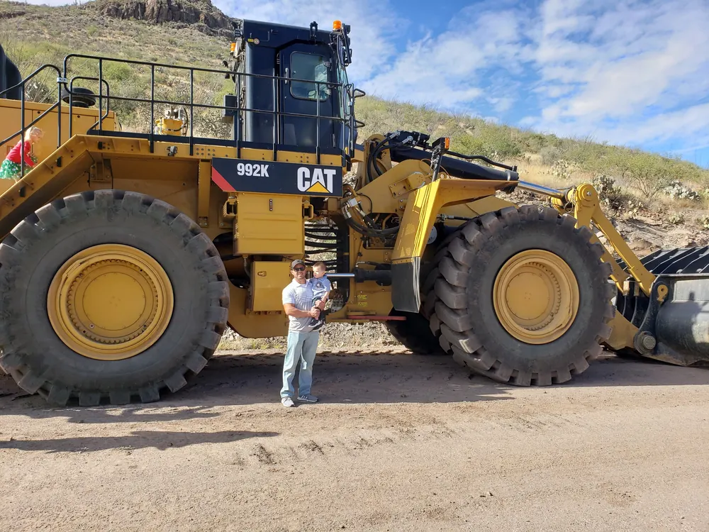 Large Caterpillar wheel loader at an Arizona job site