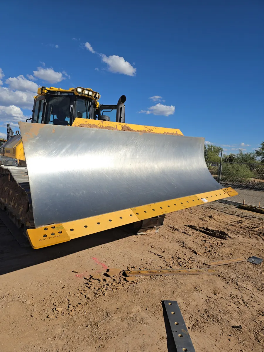 Dozer with a new blade