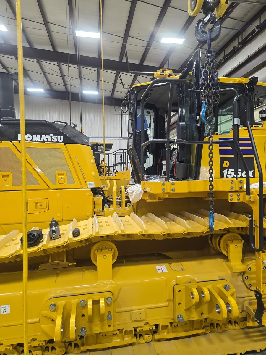 Dozer undercarriage work in the shop